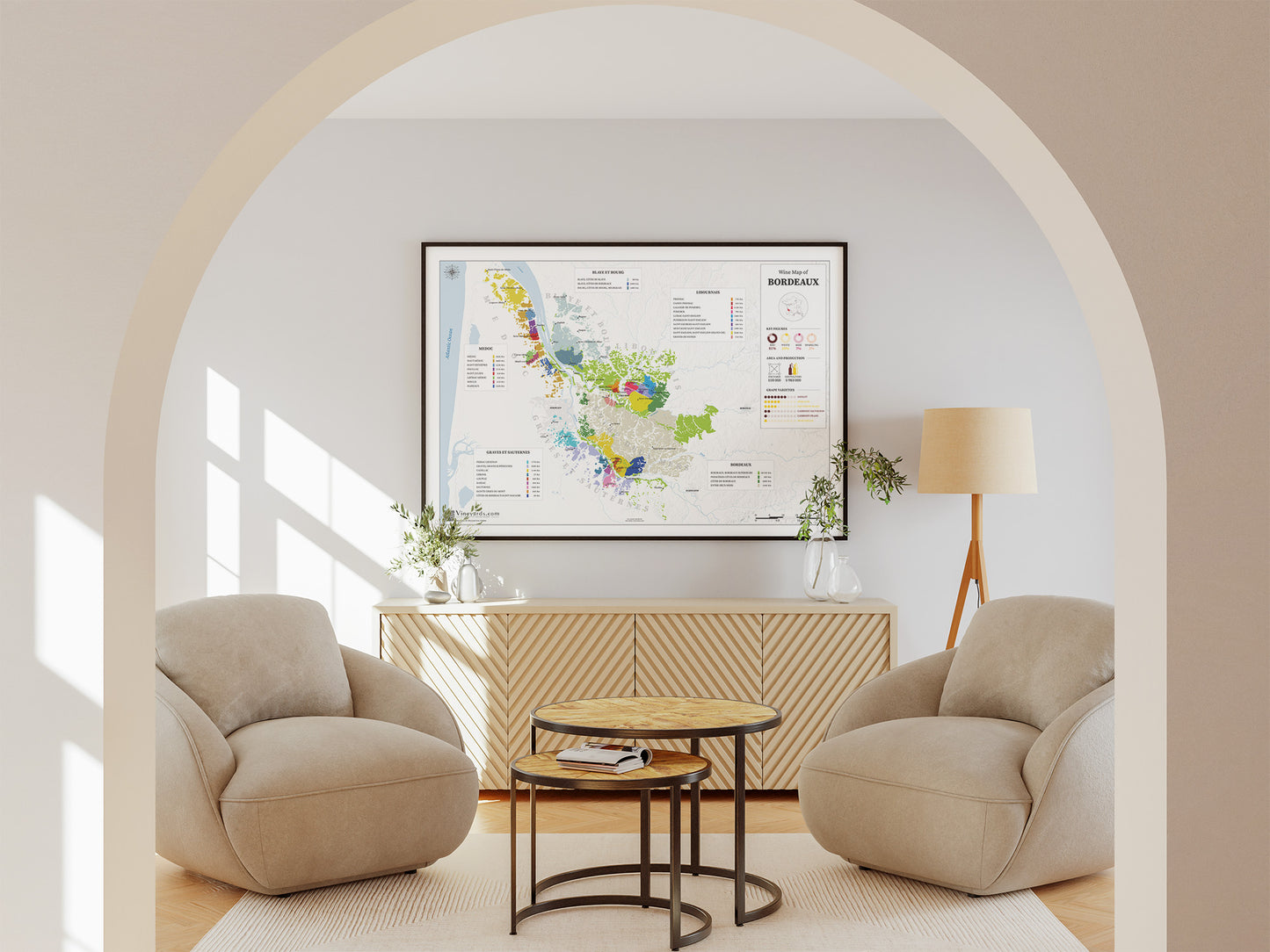 Bordeaux Wine Map – Real Data