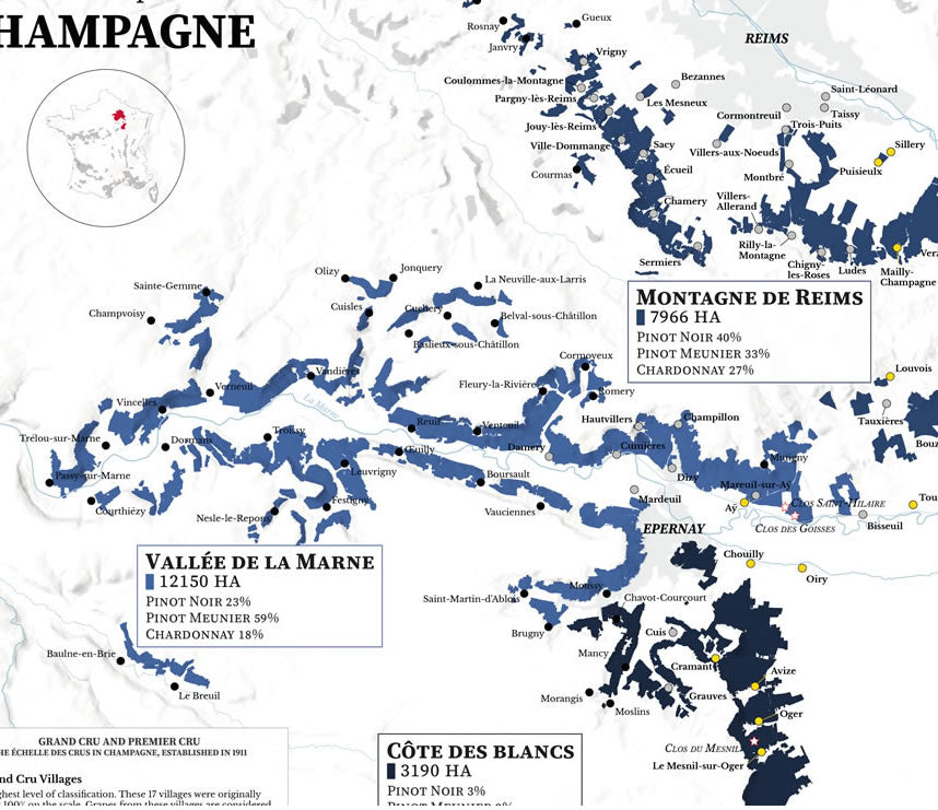 Champagne Wine Map