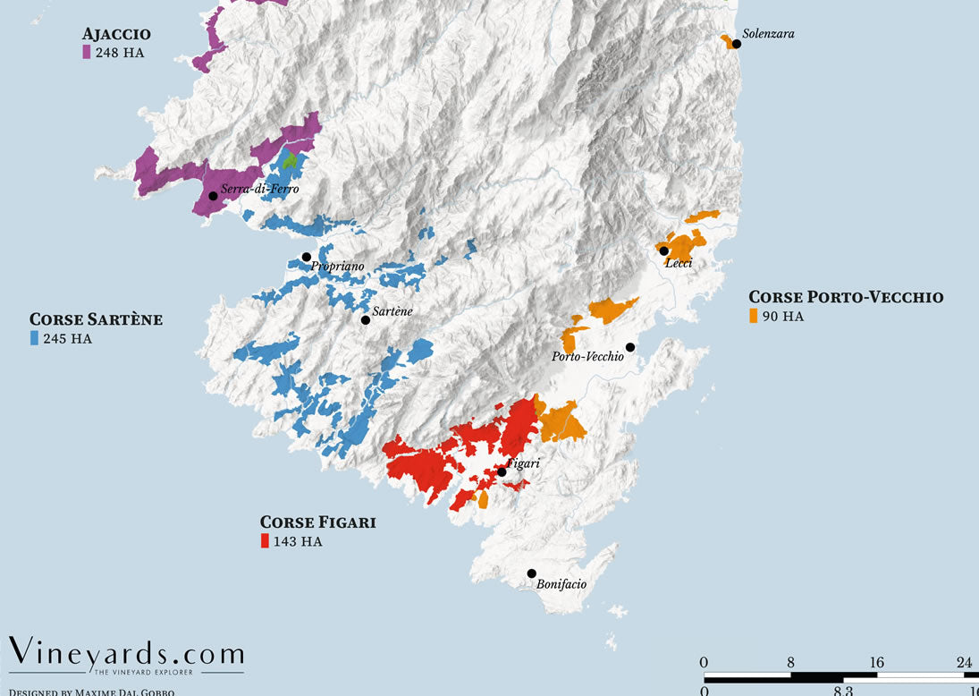 Corsica Wine Map