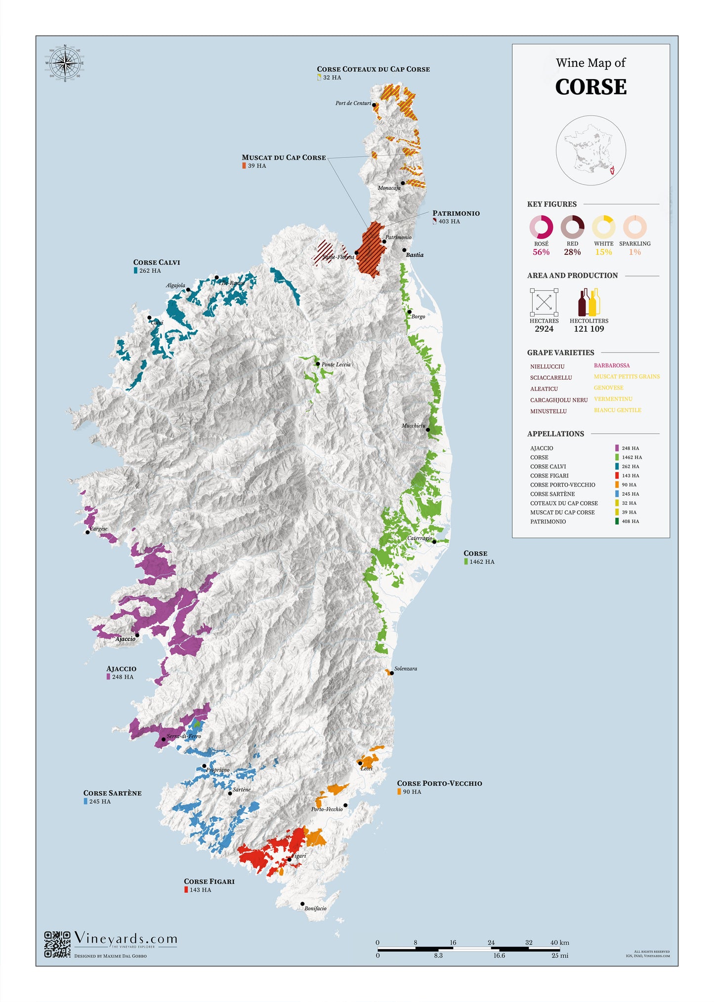 Corsica Wine Map