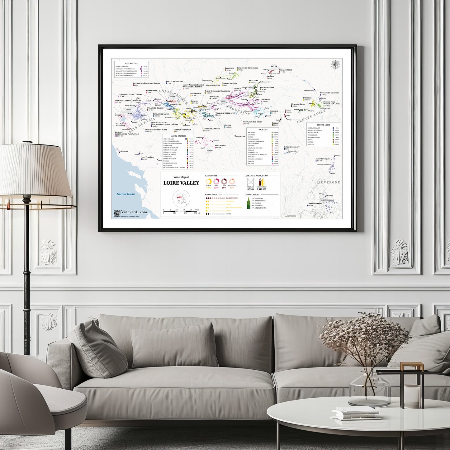 The Loire Valley Wine Map - Real Data