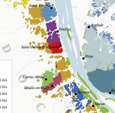 Bordeaux Wine Map – Real Data