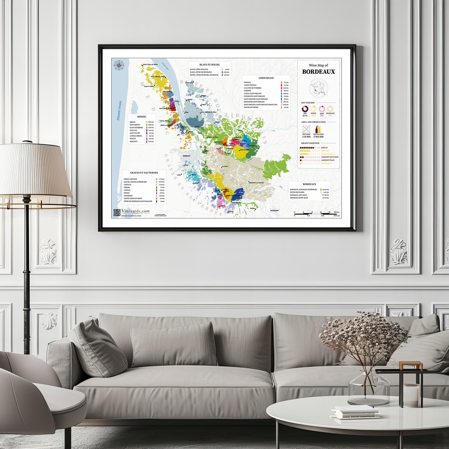 Bordeaux Wine Map – Real Data
