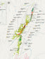 Bourgogne Wine Map (Burgundy)  Real Data based