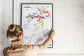 Wine Map of Champagne -Black Metal Framed Poster