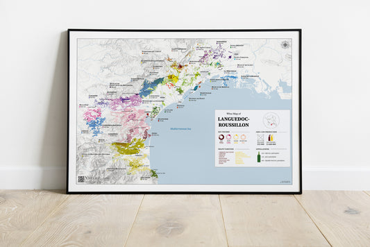 Languedoc Wine Map - Real Data