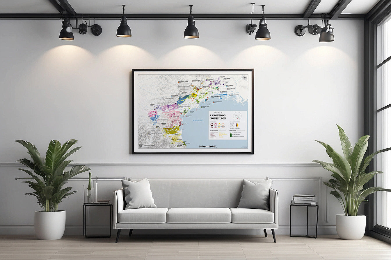 Languedoc Wine Map - Real Data