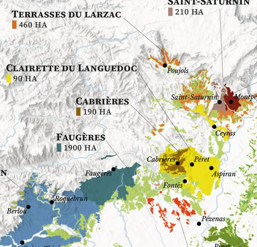 Languedoc Wine Map - Real Data