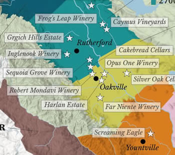 Napa Valley – Real Data Wine Map Poster
