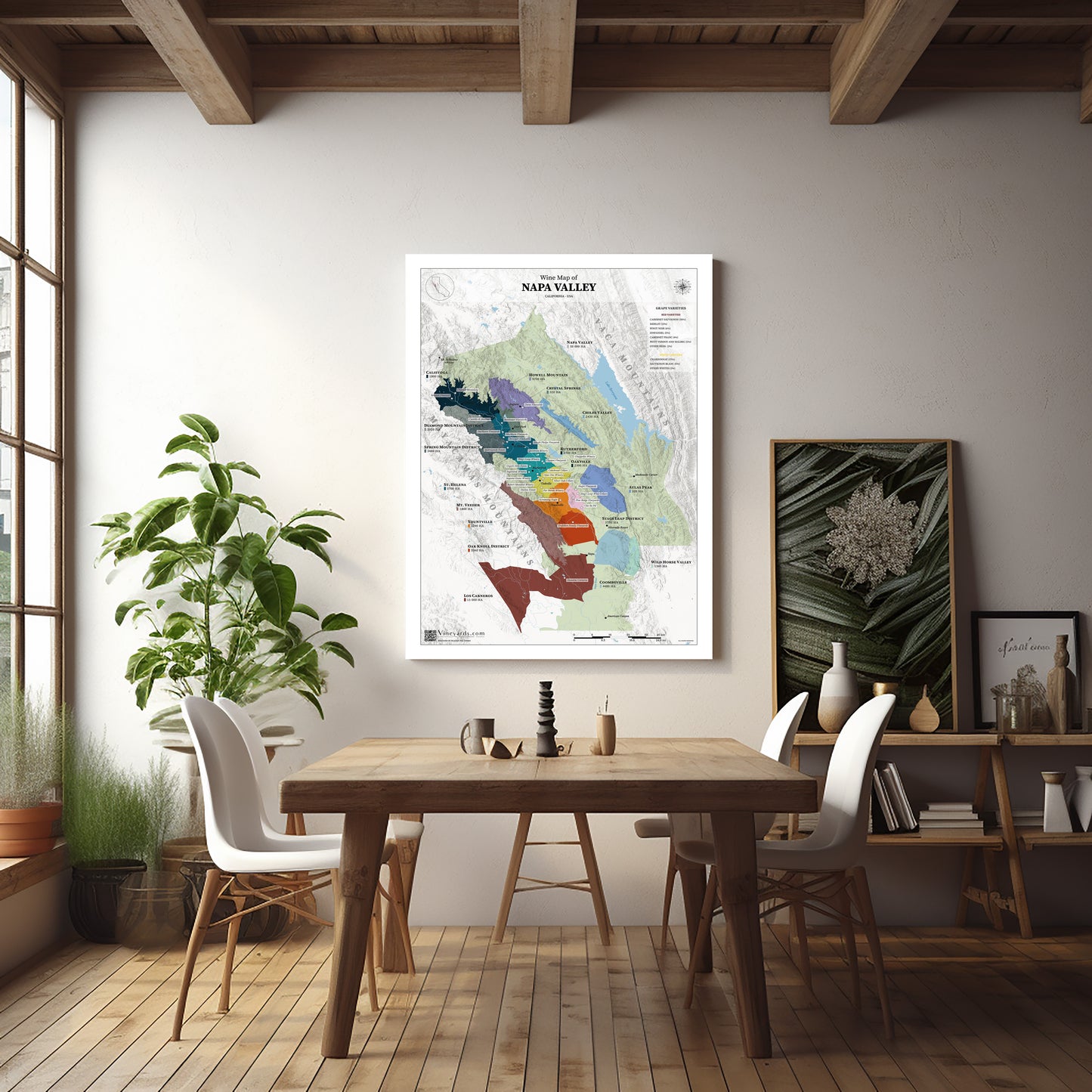 Napa Valley – Real Data Wine Map Poster